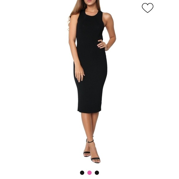 360 SWEATER brand Black Bodycon Dress Made of Italian Yarn NWT - Picture 5 of 14